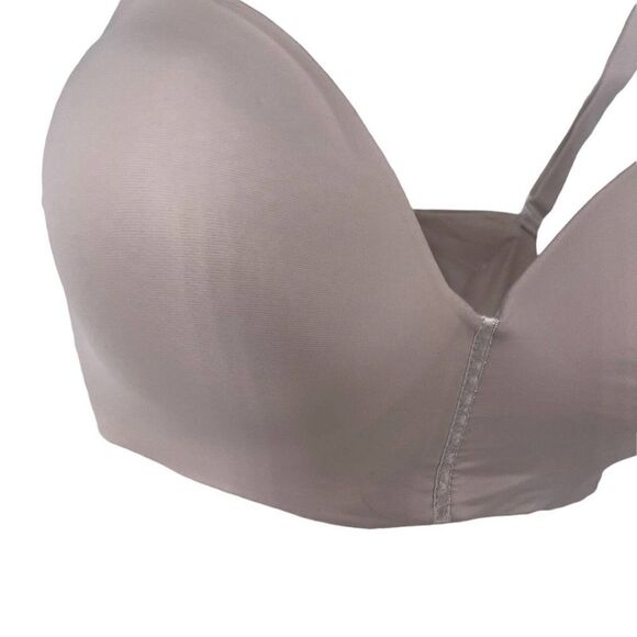 Maidenform Bra Size 34D White Wireless Lightly Padded Back Closure Bra Comfort - Picture 4 of 7